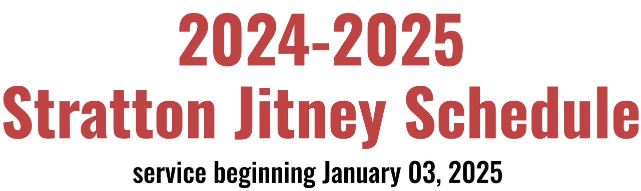 2021-2022 Stratton Jitney Schedule